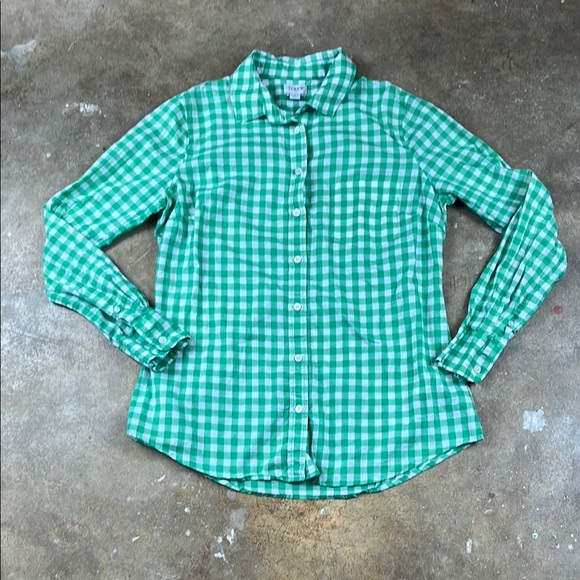 J. Crew Green Gingham Button-Up Shirt
Size: Small - Picture 1 of 8